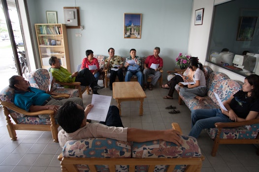 A cluster reflection meeting at the Kuching Bahá’í Centre in the city of Kuching, Sarawak, Malaysia