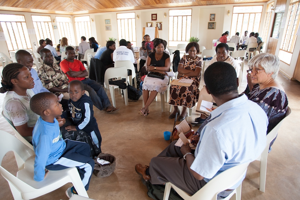 A cluster reflection meeting at the Baha'i centre in Lilongwe, Malawi