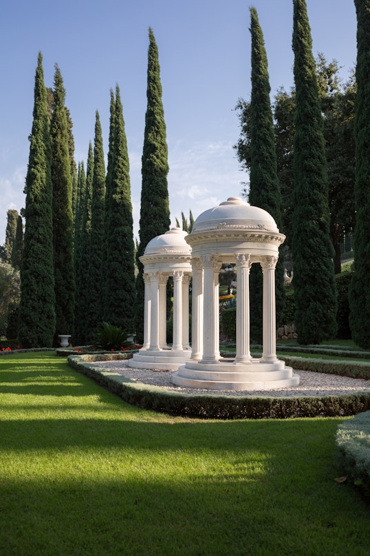 Resting Places of the Purest Branch (Mírzá Mihdí), the son of Bahá’u’lláh, and Navváb (Ásíyih Khánum), the wife of Bahá’u’lláh, in the Monument Gardens 