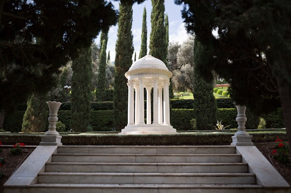 Resting Place of the Greatest Holy Leaf, (Bahíyyih Khánum), the daughter of Bahá’u’lláh, in the Monument Gardens 