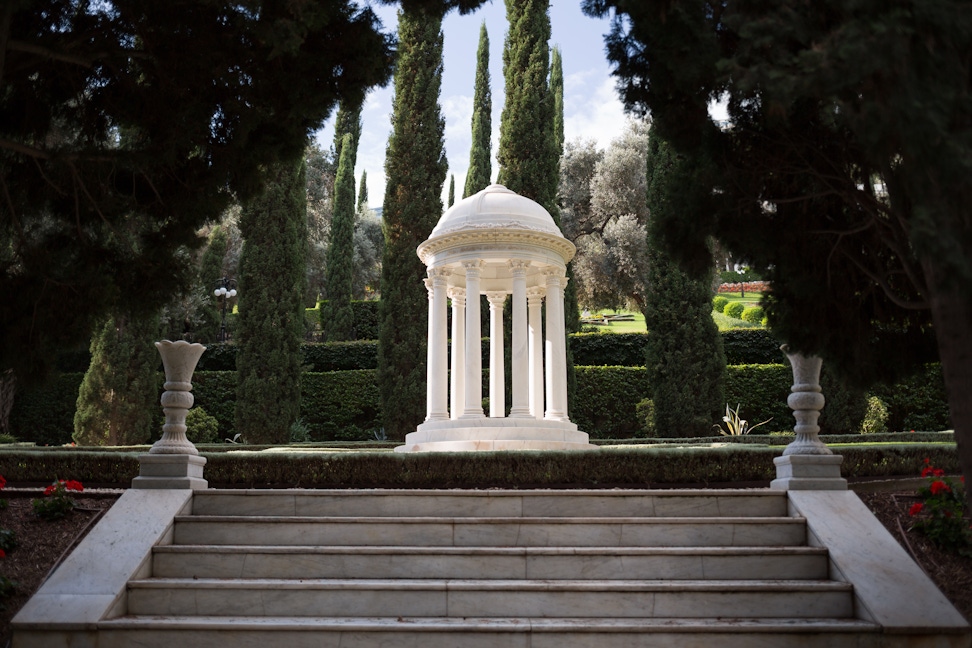 Resting Place of the Greatest Holy Leaf, (Bahíyyih Khánum), the daughter of Bahá’u’lláh, in the Monument Gardens 
