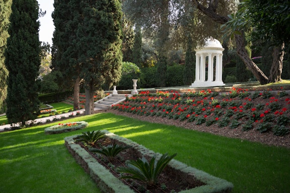 Resting Place of the Greatest Holy Leaf, (Bahíyyih Khánum), the daughter of Bahá’u’lláh, in the Monument Gardens 