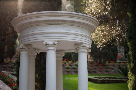 View of the Resting Place of Munirih Khánum, wife of ‘Abdu’l-Bahá, in the Monument Gardens 