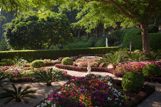 Gardens along the path from the Haifa Pilgrim House to the Shrine of the Báb 