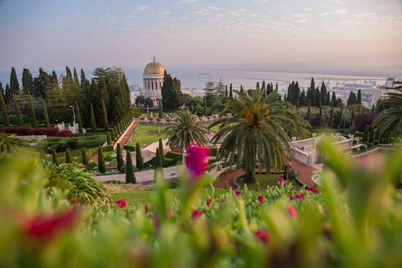 View of the Shrine of the Báb from the upper terraces 