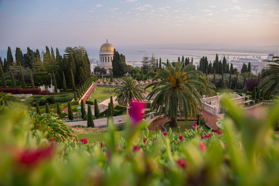 View of the Shrine of the Báb from the upper terraces 