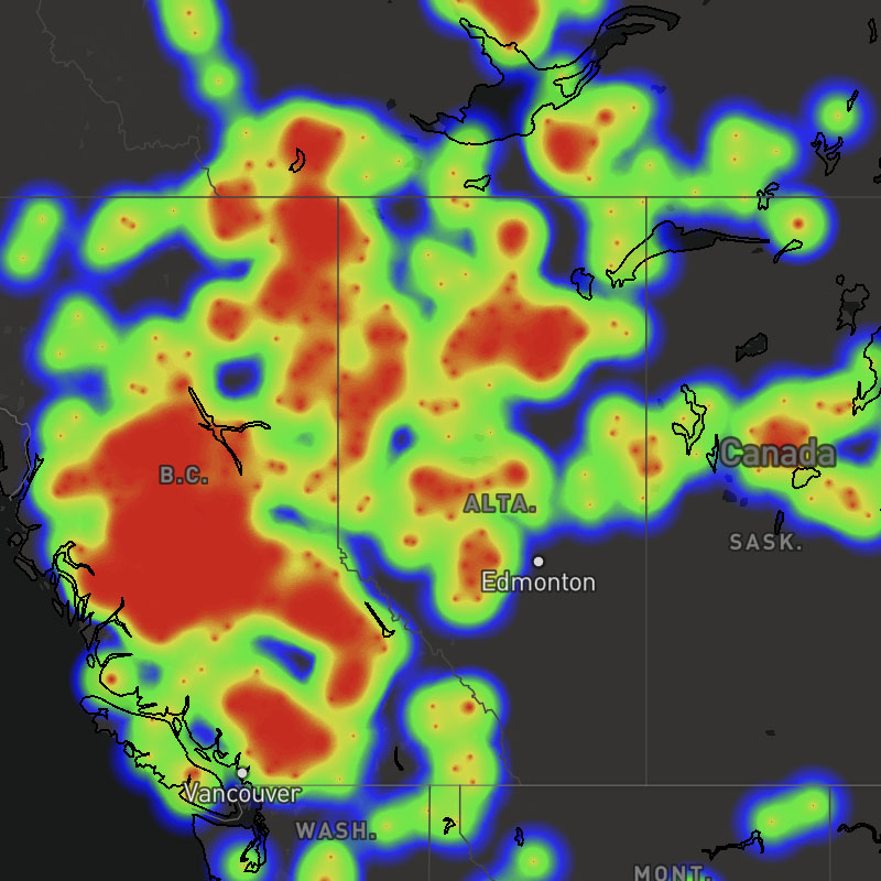 Wildfires (Heatmap)