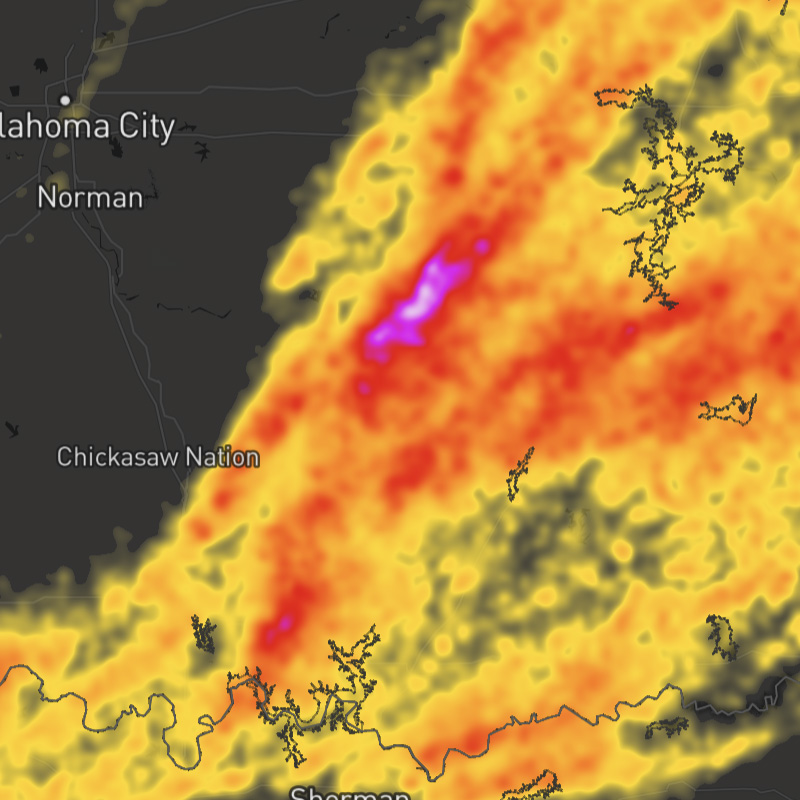 Accumulated Lightning Density - Intracloud