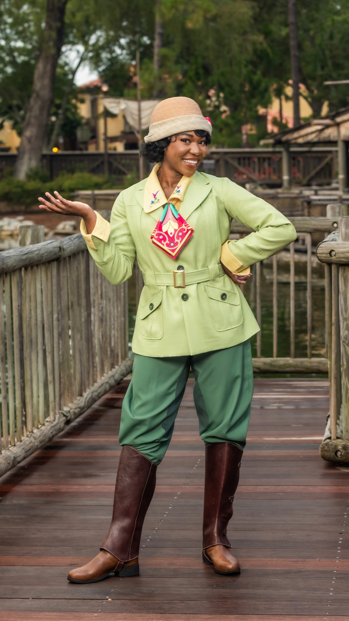 Tiana in Her New Costume for Tiana's Bayou Adventure
