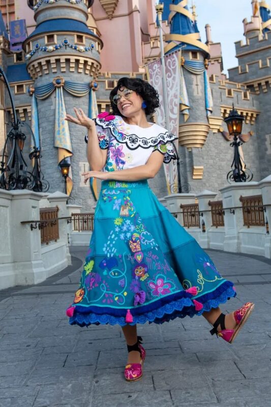 Mirabel Posing in Front of Cinderella's Castle at Magic Kingdom
