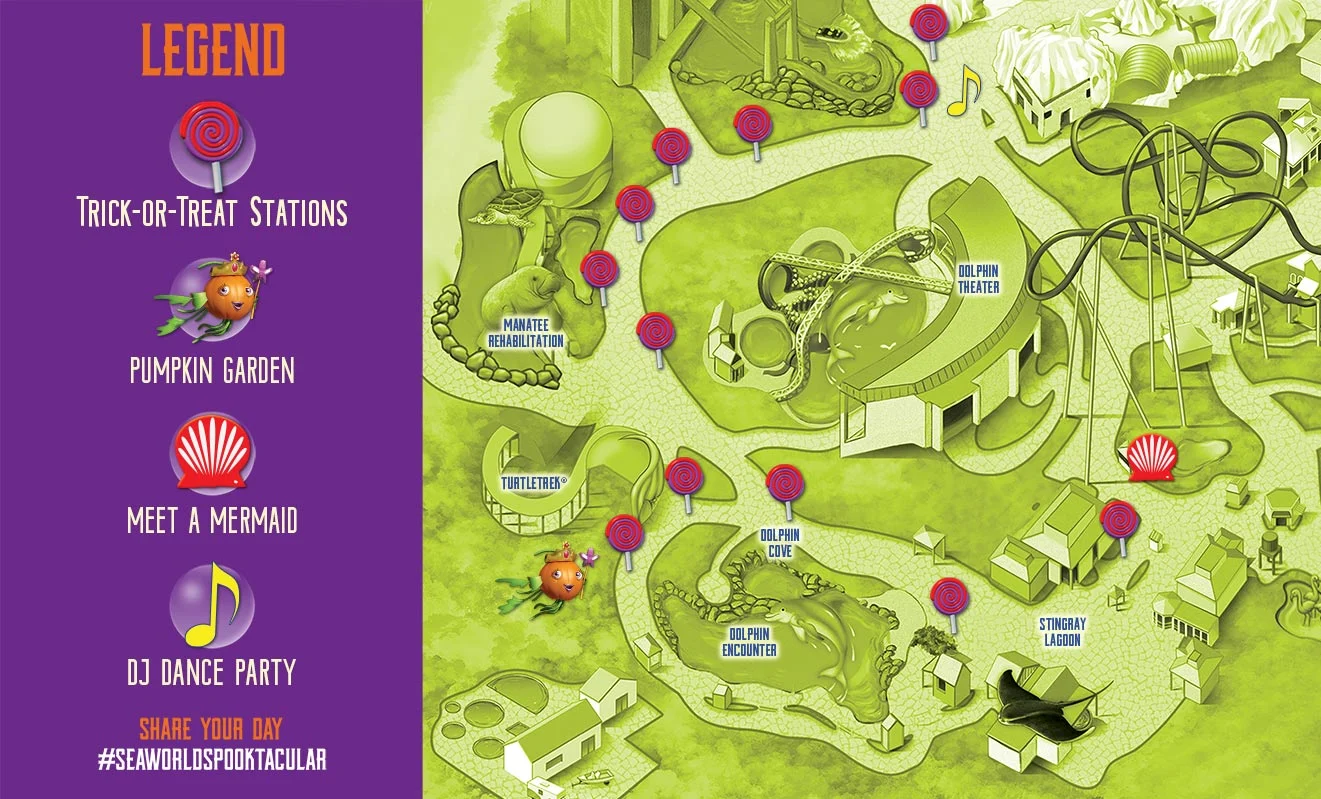 SeaWorld 2023 Spooktacular Map