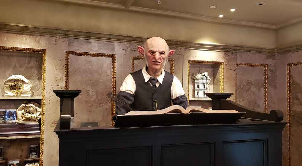 Goblin Animatronic at the Gringotts Money Exchange in Universal Studios Florida