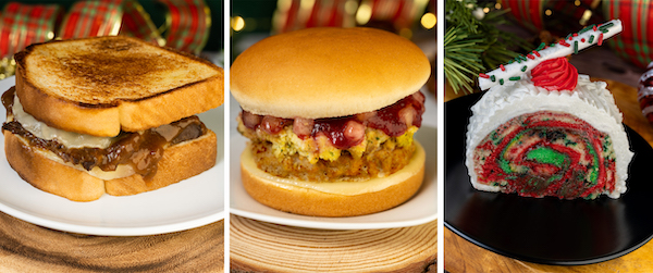 Holiday Pot Roast Melt, Holiday Turkey Burger and Christmas Cookie Cake for Mickey's Very Merry Christmas Party