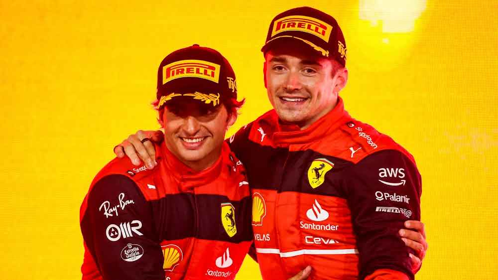 Carlos Sainz (Left) and Charles Leclerc (Right), the Current Ferrari Formula 1 Drivers