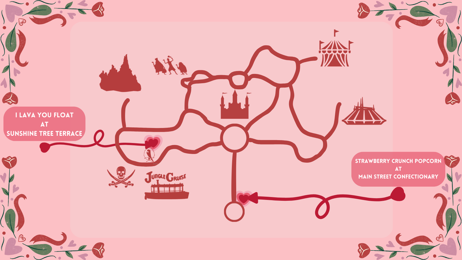 Valentine's Day Treats at Magic Kingdom Map