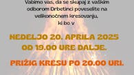 VELIKONOČNO KRESOVANJE; nedelja, 20. april 2025 od 19. ure; Drbetinci - Ostragovo