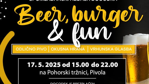 Pomlad na Pohorski tržnici: Beer, Burger & Fun