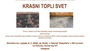 Fotografska razstava Bojana Golčarja "Krasni topli svet"