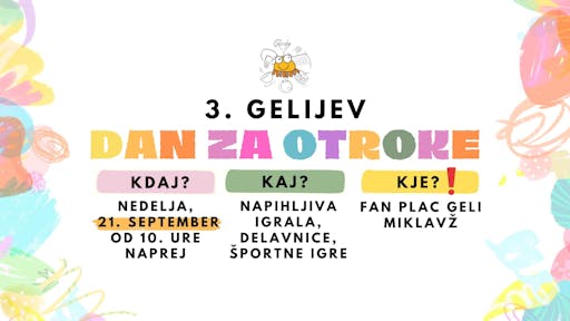3. Gelijev dan za otroke