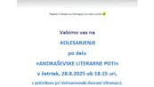Kolesarjenje po delu "Adraševske literarne poti"
