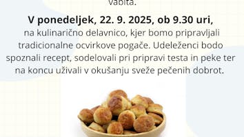 Kulinarična delavnica: Ocvirkove pogače