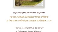 Z EDIJEM KUPČIČEM o kulturni dediščini naše občine; torek, 16.9.2025 ob 18.30, Večnamenska dvorana Vitomarci