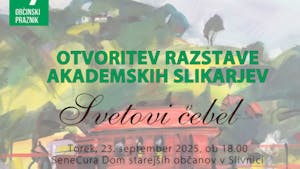 Vabilo na otvoritev razstave akademskih slikarjev »SVETOVI ČEBEL«