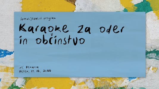 Karaoke za oder in občinstvo