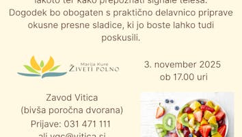 Predavanje in delavnica: Čustvena in telesna lakota