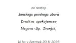 Nastop ženskega pevskega zbora DU Negova – Spodnji Ivanjci