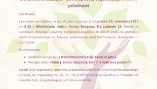 Strokovni posvet: Deinstitucionalizacija – pot skupnosti, vključevanja in novih priložnosti