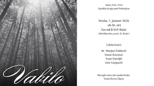 Vabilo na okroglo mizo ob izidu zapisa »Ruše 1941–1945« in krajevnem prazniku Ruš
