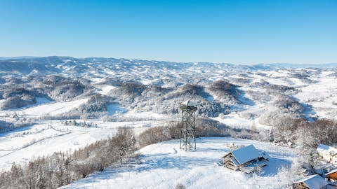 Plački tower in winter