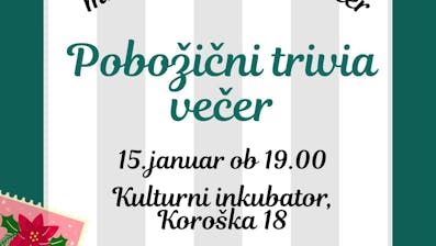 Mladinski družabni večer: pobožični trivia večer
