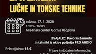 Nadaljevalni tečaj za operaterja lučne in tonske tehnike