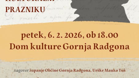 Osrednja občinska prireditev ob slovenskem kulturnem prazniku