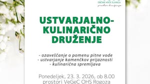 Ustvarjalno - kulinarično druženje ob svetovnem dnevu voda