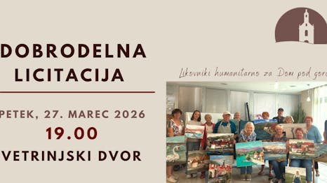 Dobrodelna licitacija Doma pod gorco