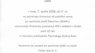 Spominska slovesnost ob položitvi venca pri spominski plošči Davorinu Lesjaku