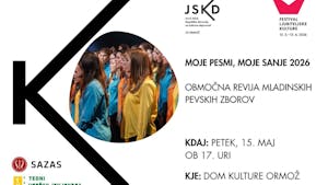 Območna revija mladinskih pevskih zborov - MOJE PESMI, MOJE SANJE 2026