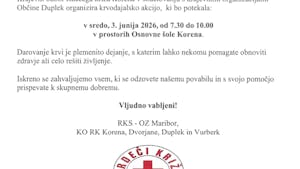 Vabilo na krvodajalsko akcijo