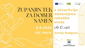 Županjin tek za dober namen z otvoritvijo obnovljene tekaške steze