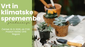 Predavanje: Vrt in klimatske spremembe