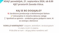 Dogodek ob svetovnem dnevu Alzheimerjeve bolezni