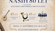 Vabilo na koncert ob 80-letnici KUD Hoče