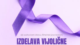 Ustvarjalna delavnica izdelava vijolične pentlje, simbola ozaveščanja o demenci