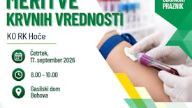 Meritve krvnih vrednosti (KO RK Hoče)