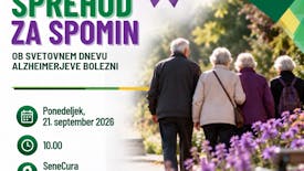 SPREHOD ZA SPOMIN OB SVETOVNEM DNEVU ALZHEIMERJEVE BOLEZNI
