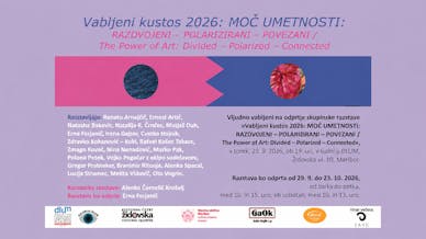 »Vabljeni kustos 2026: Moč umetnosti: razdvojeni – polarizirani – povezani / The Power of Art: Divided – Polarized – Connected«