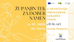 Županjin tek za dober namen z otvoritvijo obnovljene tekaške steze